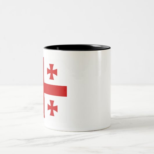 Tasse 2 Couleurs Drapeau de Géorgie (Centre)