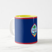 Tasse 2 Couleurs Drapeau de Guam (Devant gauche)