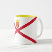 Tasse 2 Couleurs Drapeau de Jersey (Devant droit)