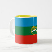 Tasse 2 Couleurs Drapeau de Karatchaïevo-Tcherkessie (Devant gauche)
