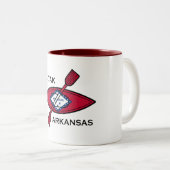 Tasse 2 Couleurs Drapeau de Kayak Arkansas (Devant droit)
