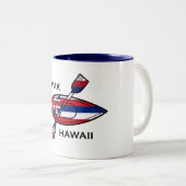 Tasse 2 Couleurs Drapeau de kayak Hawaï (Devant droit)