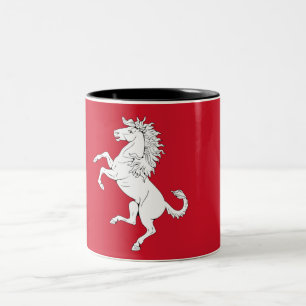 Tasse 2 Couleurs Drapeau de Kent (Cheval Blanc) (Comté d'Angleterre