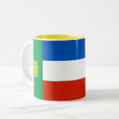 Tasse 2 Couleurs Drapeau de Khakassie (Devant gauche)
