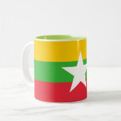 Tasse 2 Couleurs Drapeau de la Birmanie (Devant gauche)