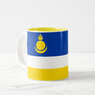 Tasse 2 Couleurs Drapeau de la Buryatia patriotique