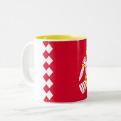 Tasse 2 Couleurs Drapeau de la Carélie du Nord (Devant gauche)