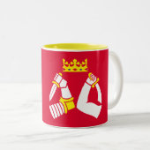 Tasse 2 Couleurs Drapeau de la Carélie du Nord (Devant droit)