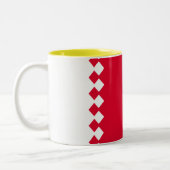Tasse 2 Couleurs Drapeau de la Carélie du Nord (Gauche)