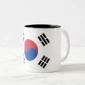 Tasse 2 Couleurs Drapeau de la Corée du Sud (Devant droit)
