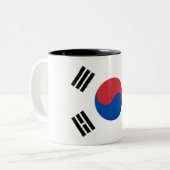 Tasse 2 Couleurs Drapeau de la Corée du Sud (Devant gauche)