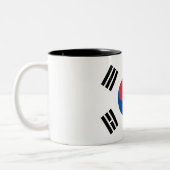 Tasse 2 Couleurs Drapeau de la Corée du Sud (Gauche)