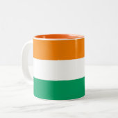 Tasse 2 Couleurs Drapeau de la Côte d'Ivoire (Devant gauche)