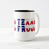 Tasse 2 Couleurs Drapeau de la fierté du Texas (Devant droit)
