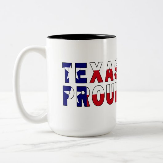 Tasse 2 Couleurs Drapeau de la fierté du Texas (Gauche)