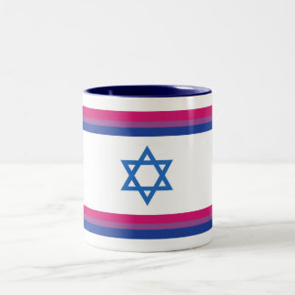 Tasse 2 Couleurs Drapeau de la fierté israélienne bisexuel petit