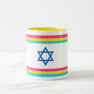 Tasse 2 Couleurs Drapeau de la fierté israélienne pansexuelle