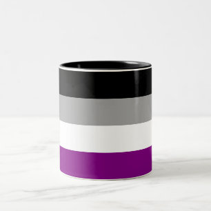 Tasse 2 Couleurs Drapeau de la fierté sexuelle (As) (Asexuality)
