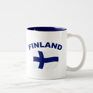 Tasse 2 Couleurs Drapeau de la Finlande