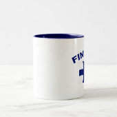 Tasse 2 Couleurs Drapeau de la Finlande (Centre)
