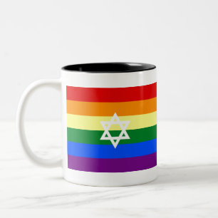 Tasse 2 Couleurs Drapeau de la Gay Jewish Pride