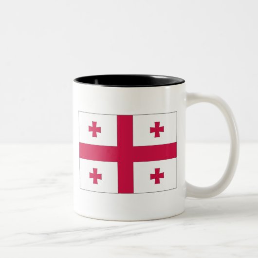 Tasse 2 Couleurs Drapeau de la Géorgie (Droit)