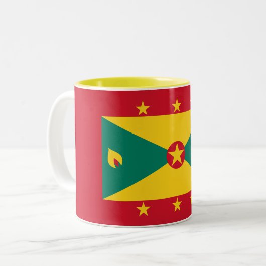 Tasse 2 Couleurs Drapeau de la Grenade (Devant gauche)