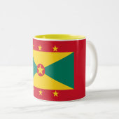 Tasse 2 Couleurs Drapeau de la Grenade (Devant droit)