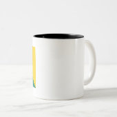 Tasse 2 Couleurs Drapeau de la Guyane (Devant droit)