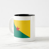 Tasse 2 Couleurs Drapeau de la Guyane (Devant gauche)
