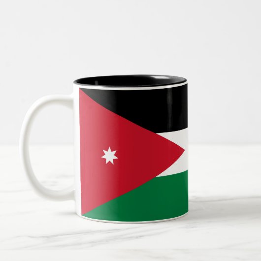 Tasse 2 Couleurs Drapeau de la Jordanie (Gauche)