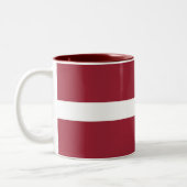 Tasse 2 Couleurs Drapeau de la Lettonie (Gauche)