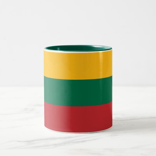 Tasse 2 Couleurs Drapeau de la Lituanie (Centre)