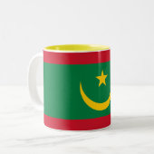 Tasse 2 Couleurs Drapeau de la Mauritanie (Devant gauche)
