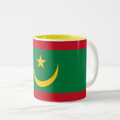 Tasse 2 Couleurs Drapeau de la Mauritanie (Devant droit)