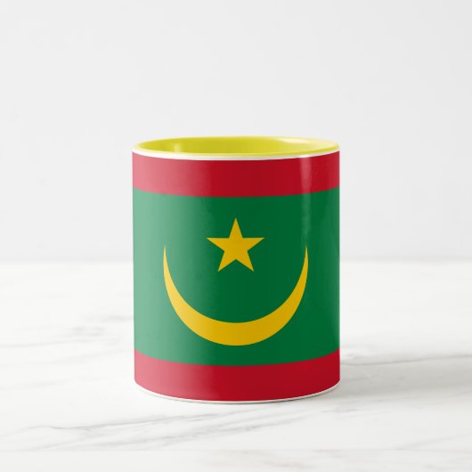 Tasse 2 Couleurs Drapeau de la Mauritanie (Centre)