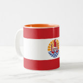Tasse 2 Couleurs Drapeau de la Polynésie française (Devant gauche)