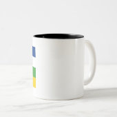 Tasse 2 Couleurs Drapeau de la République centrafricaine (Devant droit)
