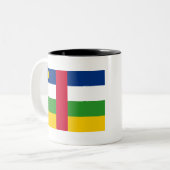 Tasse 2 Couleurs Drapeau de la République centrafricaine (Devant gauche)