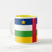 Tasse 2 Couleurs Drapeau de la République centrafricaine (Devant gauche)