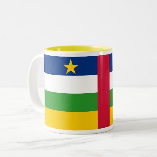 Tasse 2 Couleurs Drapeau de la République centrafricaine (Devant gauche)