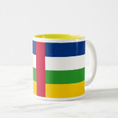 Tasse 2 Couleurs Drapeau de la République centrafricaine (Devant droit)