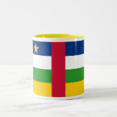 Tasse 2 Couleurs Drapeau de la République centrafricaine (Centre)