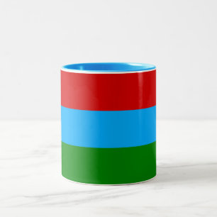 Tasse 2 Couleurs Drapeau de la République de Carélie