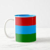 Tasse 2 Couleurs Drapeau de la République de Karelia (Gauche)