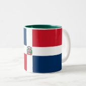 Tasse 2 Couleurs Drapeau de la République Dominicaine (Devant droit)