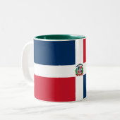 Tasse 2 Couleurs Drapeau de la République Dominicaine (Devant gauche)