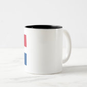 Tasse 2 Couleurs Drapeau de la République Dominicaine (Devant droit)
