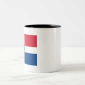 Tasse 2 Couleurs Drapeau de la République Dominicaine (Centre)