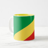 Tasse 2 Couleurs Drapeau de la République du Congo (Devant gauche)